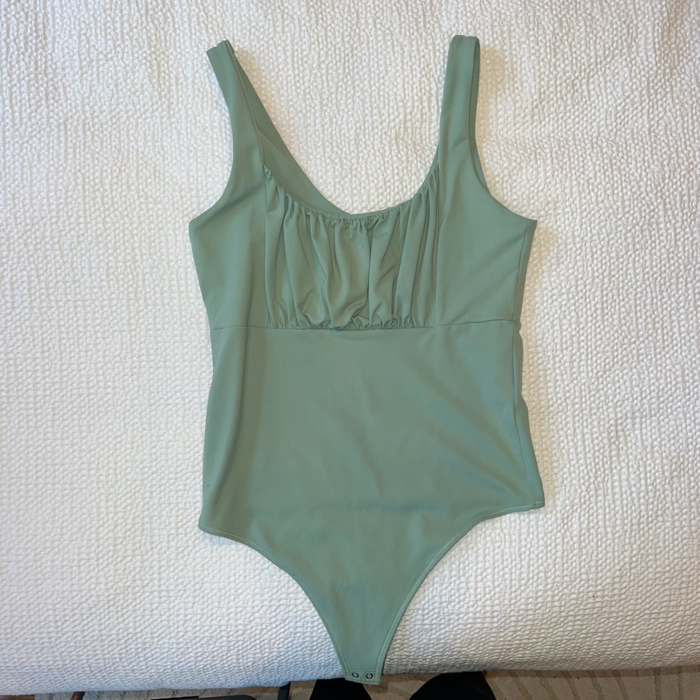 Green Abercrombie bodysuit
